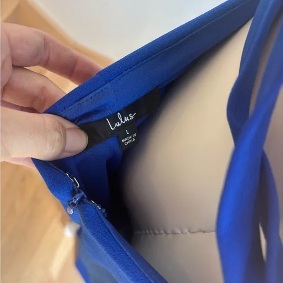 Lulus Straight To The Heart Royal Blue Backless Maxi Dress / cut out back - Picture 9 of 10